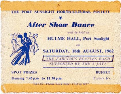 Port Sunlight Hulme Hall 18th August 1962