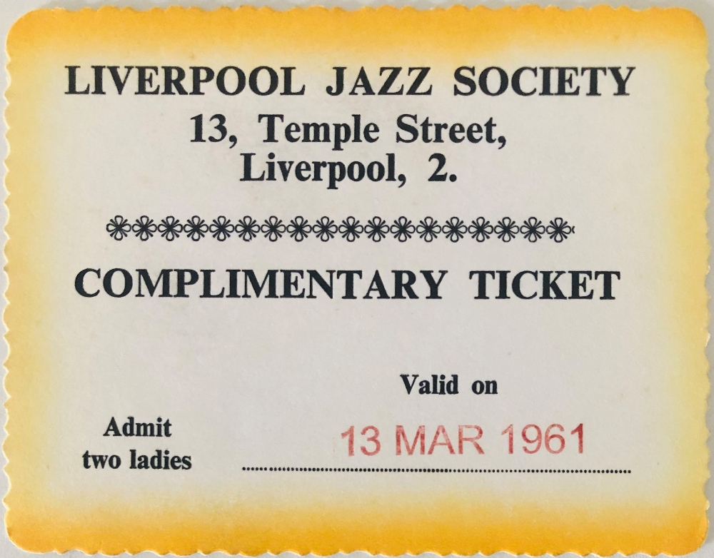 Liverpool Jazz Society Liverpool 13th March 1961