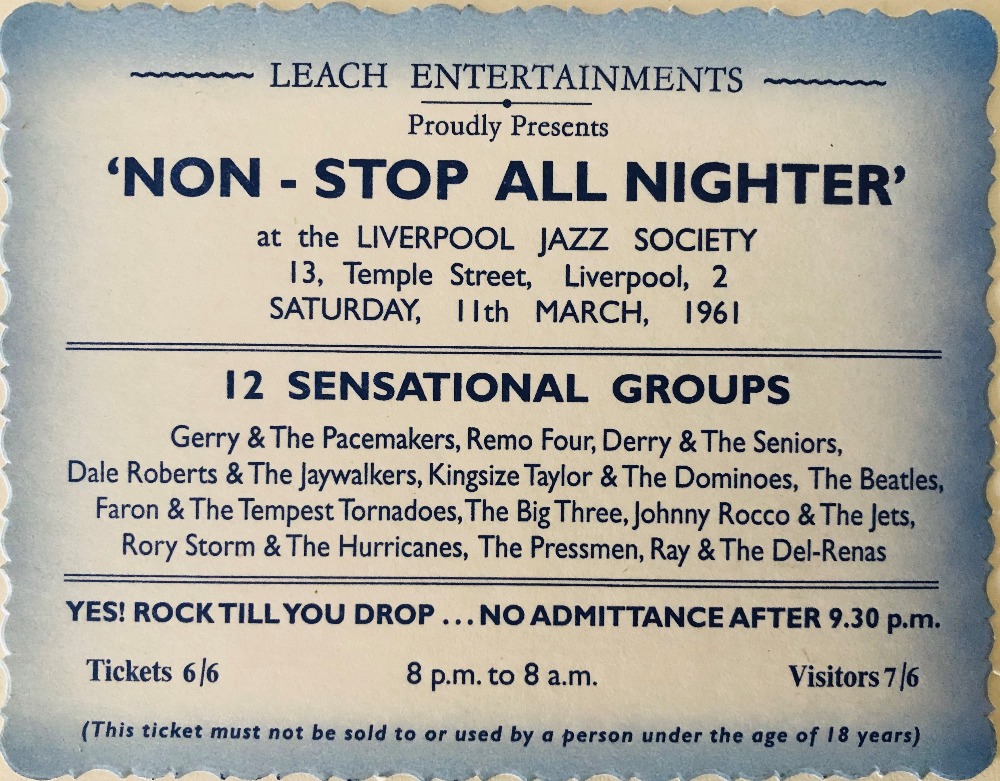 Liverpool Jazz Society Liverpool 11th March 1961