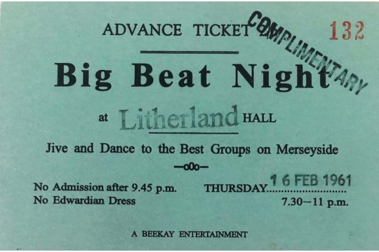 Town Hall Litherland Liverpool 16th February 1961