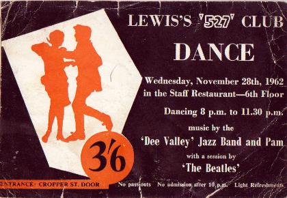 Liverpool Lewis’s Dance 28th November 1962