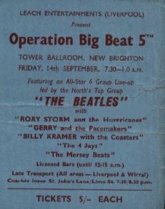 New Brighton Tower Ballroom 14th September 1962