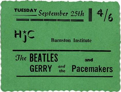 Heswall Jazz 25th September 1962