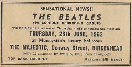 Birkenhead Majestic Ballroom 28th June 1962