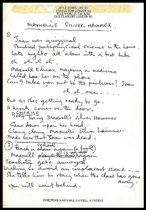 Lyrics ‘Maxwells Silver Hammer’