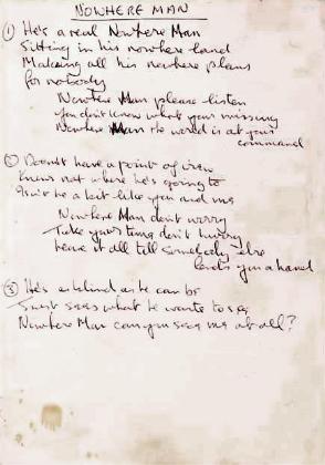 Lyrics ‘Nowhere Man’